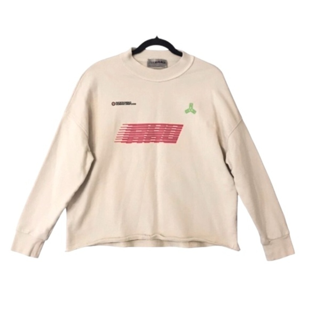 Zara X RHUDE Pullover Sweatshirt Rhuigi Oversized Rare Cream Color Size Small